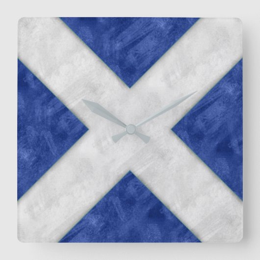 M Mike Watercolor Nautical Signal Maritime Flag Quadratische Wanduhr (Vorderseite)