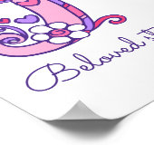 M monogram art Maria girls name meint poster (Ecke)