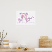 M monogram art Maya girls name meint poster (Küche)