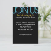 M Monogram Bar Bat Mitzvah Party Card Einladung (Stehend Vorderseite)