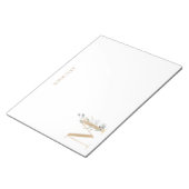 M Monogram Floral Personalisiert Notepad Notizblock (angewinkelt)