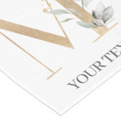 M Monogram Floral Personalisierter Kurzer Tischläu Tischläufer (Ecke)