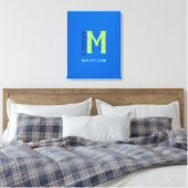 M Monogram, Initial Bar Bat Mitzvah Sign-In Board Leinwanddruck (Insitu (Schlafzimmer))