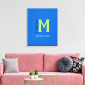 M Monogram, Initial Bar Bat Mitzvah Sign-In Board Leinwanddruck (Insitu (Wohnzimmer))