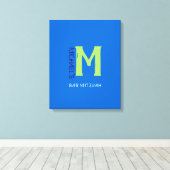 M Monogram, Initial Bar Bat Mitzvah Sign-In Board Leinwanddruck (Insitu (Holzboden))