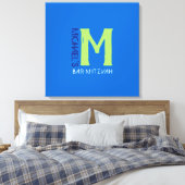 M Monogram, Initial Bar Bat Mitzvah Sign-In Board Leinwanddruck (Insitu (Schlafzimmer))
