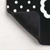 M: Monogram M Dotted Black & White Mousepad (Ecke)