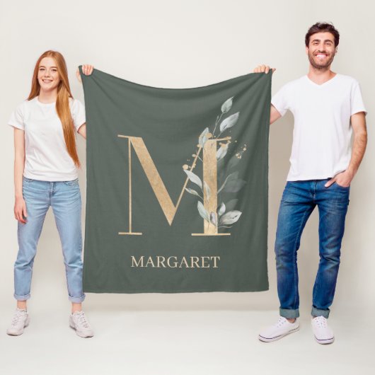 M Monogram Personalisiert Fleece Blankon (Beispiel)