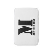 M Monogram Simple Modern Minimalistisch Personalis Badematte (Vorderseite Vertikal)