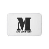 M Monogram Simple Modern Minimalistisch Personalis Badematte (Vorderseite)