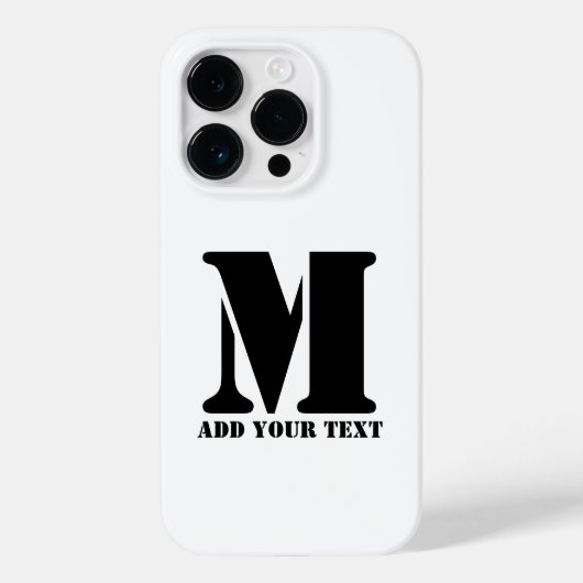 M Monogram Simple Modern Minimalistisch Personalis Case-Mate iPhone Hülle (Rückseite)