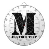 M Monogram Simple Modern Minimalistisch Personalis Dartscheibe (vorne)
