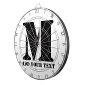 M Monogram Simple Modern Minimalistisch Personalis Dartscheibe (Vorderseite rechts)