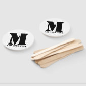 M Monogram Simple Modern Minimalistisch Personalis Fächer (Non-assembled)