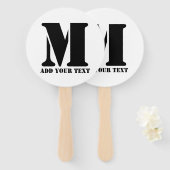 M Monogram Simple Modern Minimalistisch Personalis Fächer (Vorne und Hinten)