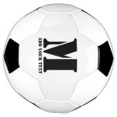 M Monogram Simple Modern Minimalistisch Personalis Fußball (Gedreht)