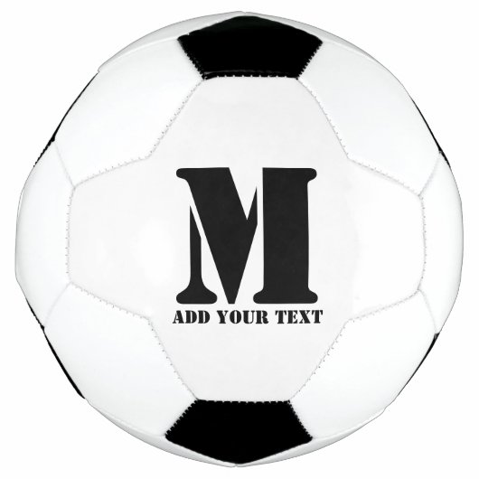 M Monogram Simple Modern Minimalistisch Personalis Fußball (Vorderseite)