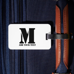 M Monogram Simple Modern Minimalistisch Personalis Gepäckanhänger