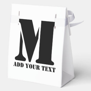 M Monogram Simple Modern Minimalistisch Personalis Geschenkschachtel