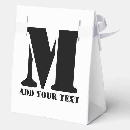 M Monogram Simple Modern Minimalistisch Personalis Geschenkschachtel (Rückseite)