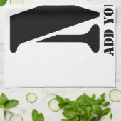 M Monogram Simple Modern Minimalistisch Personalis Geschirrtuch (Gefaltet)