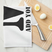 M Monogram Simple Modern Minimalistisch Personalis Geschirrtuch (Viertel Falte)