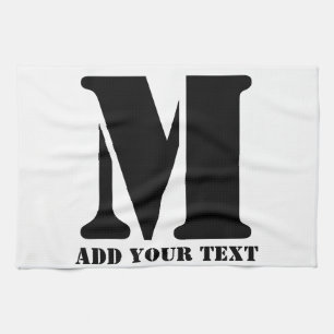M Monogram Simple Modern Minimalistisch Personalis Geschirrtuch