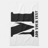 M Monogram Simple Modern Minimalistisch Personalis Geschirrtuch (Vertikal)