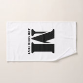 M Monogram Simple Modern Minimalistisch Personalis Handtuch (Handtuch)