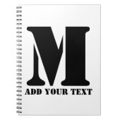 M Monogram Simple Modern Minimalistisch Personalis Notizblock (Vorderseite)