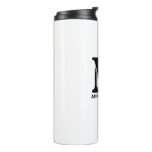 M Monogram Simple Modern Minimalistisch Personalis Thermosbecher (Nach links gedreht)