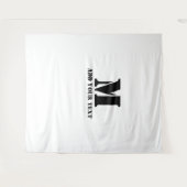 M Monogram Simple Modern Minimalistisch Personalis Wandteppich (Vorderseite (Horizontal))