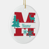 M Monogram Urlaubshaus Weihnachtsbaum Ornament (Rechts)