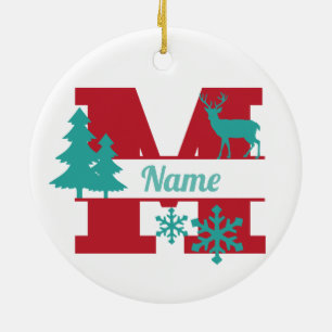 M Monogram Urlaubshaus Weihnachtsbaum Ornament