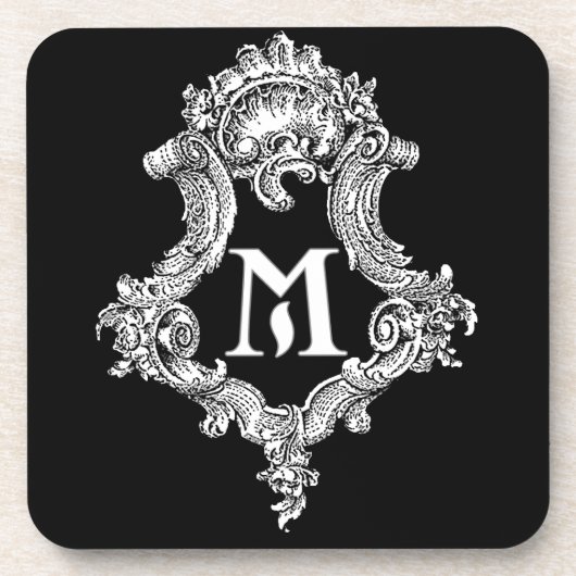 M Monogramm Getränkeuntersetzer (Vorderseite)