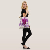 M Monogramm hübsche Pink-Tulpe-Blume lila gürtelar Tasche (Am Model)
