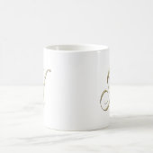 M-Monogramm-Initialen-Kaffee-Tasse Kaffeetasse (Mittel)