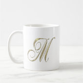 M-Monogramm-Initialen-Kaffee-Tasse Kaffeetasse (Links)