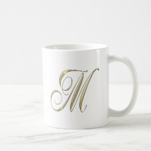 M-Monogramm-Initialen-Kaffee-Tasse Kaffeetasse