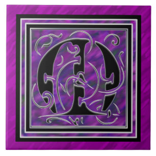 M-Monogramm-"lila Wasser-" Keramik-Fliesen Fliese