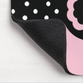M: Monogramm M Dotted Pink & White Mousepad (Ecke)