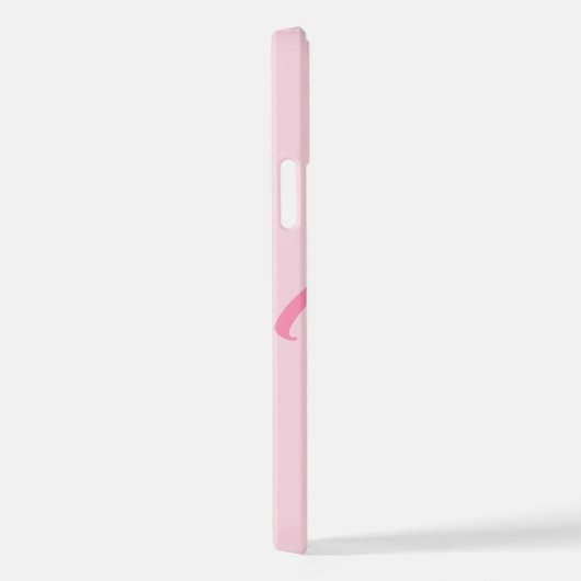 M Monogramm Personalisiert rosa iPhone Hülle (Rechte Seite)