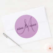M Monogramm - Personalisierung der Vornamen Runder Aufkleber (Umschlag)