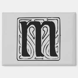 M Monogramm schwarz Magnet