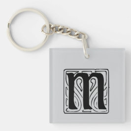 M Monogramm schwarz Schlüsselanhänger