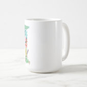 M-Monogramm-Tasse, Blumenm-Initiale, botanisch Kaffeetasse (VorderseiteRechts)
