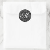 M Monogramme Erstkleber für Hochzeiten Runder Aufkleber (Tasche)