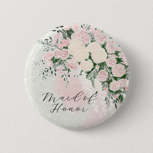 M.O.H Blush-Bogen und Rosen-Wisteria-Strauß  Button