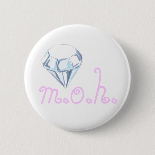 M.O.H Diamond Pink Letters Button (Vorderseite)