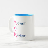 M.O.M. Manager der Verstümmelungs-Tasse Zweifarbige Tasse (Vorderseite Links)